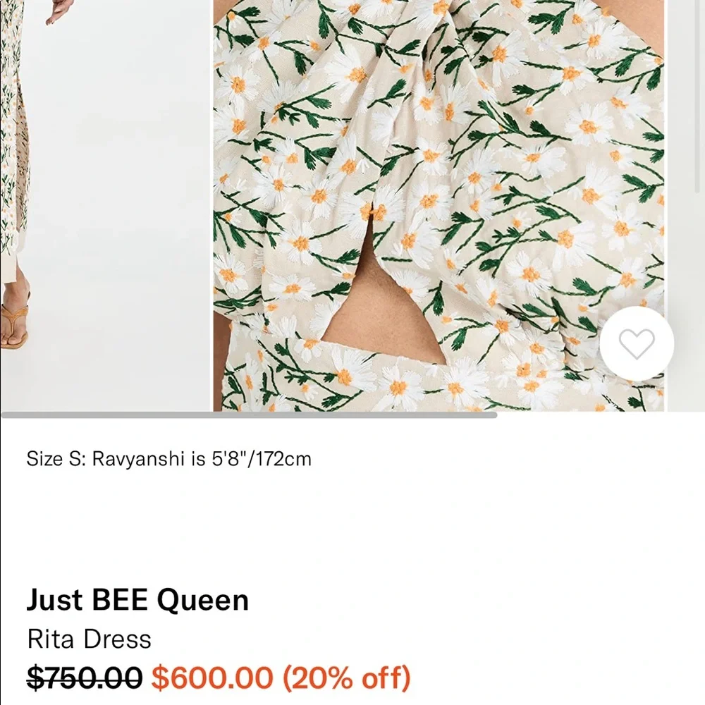 Just Bee Queen Rita Daisy print midi dress - Picture 2 of 6